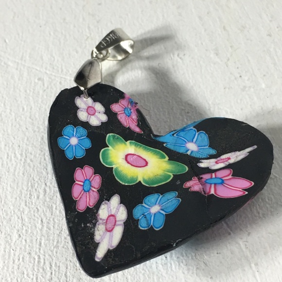 @Popup Show: 18KGP Mosaic Glass Rhinestone Heart Pendant - Picture 2 of 8